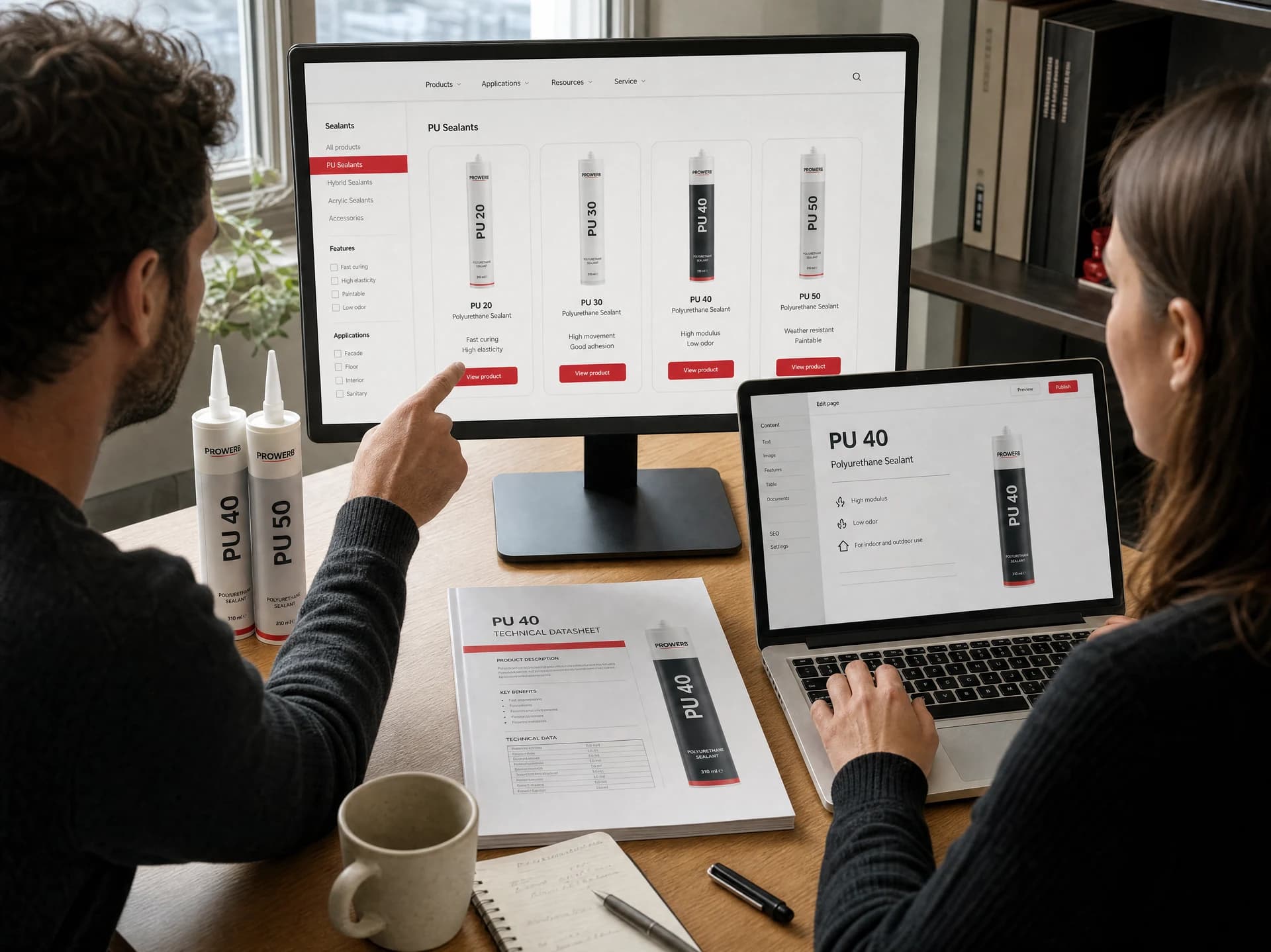 Aus Produktunterlagen einen digitalen Auftritt und Shop für Bauchemie entwickeln.