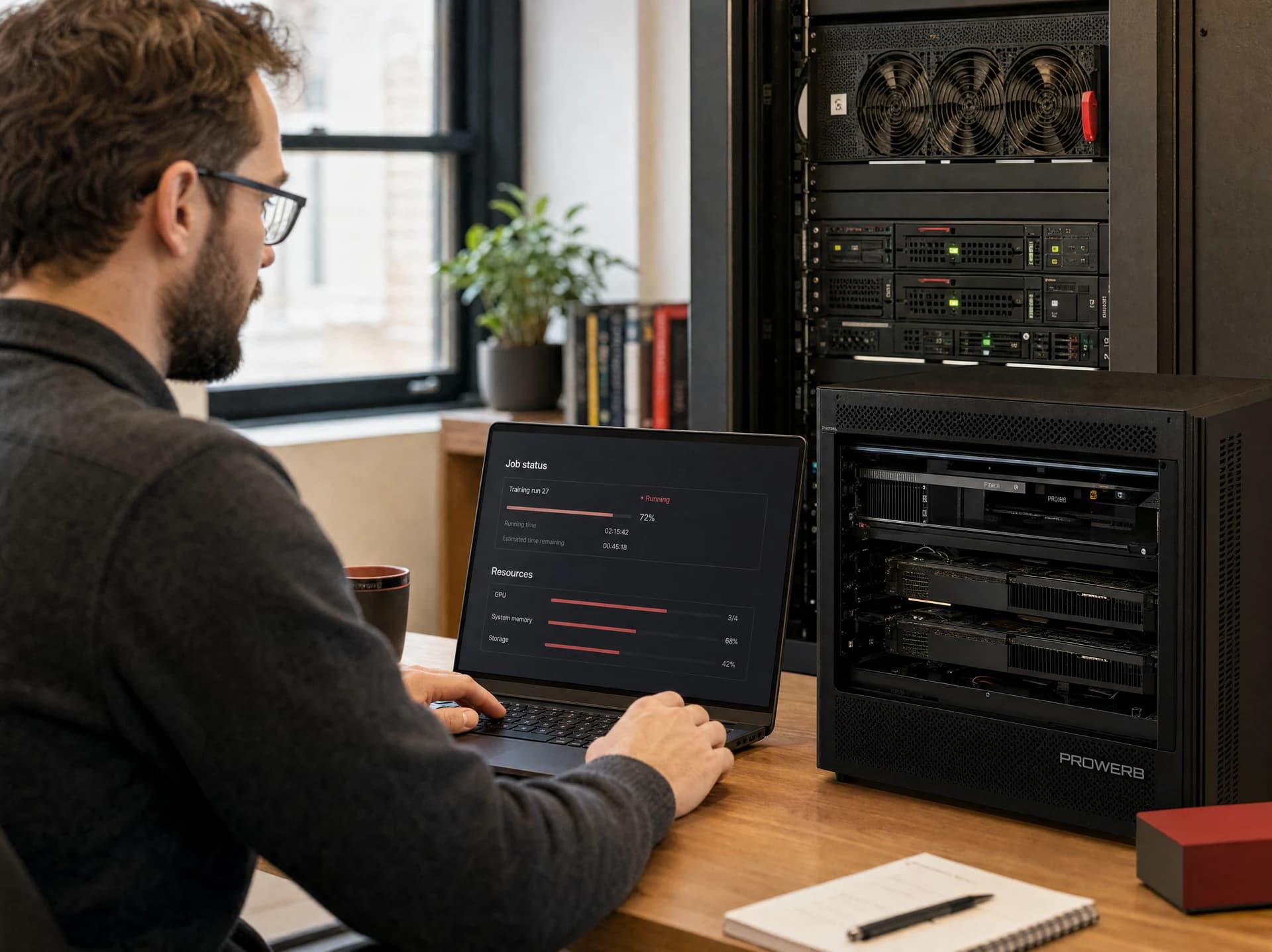 Lokale Machine-Learning-Aufgaben an GPU-Workstation und Servertechnik betreuen.