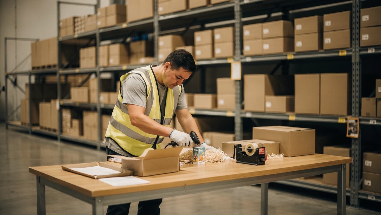 Werbemittel-Shop im Vollbetrieb für einen Industriehersteller
