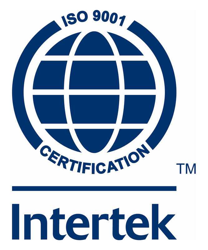 ISO 9001 — Qualitätsmanagement, zertifiziert durch Intertek