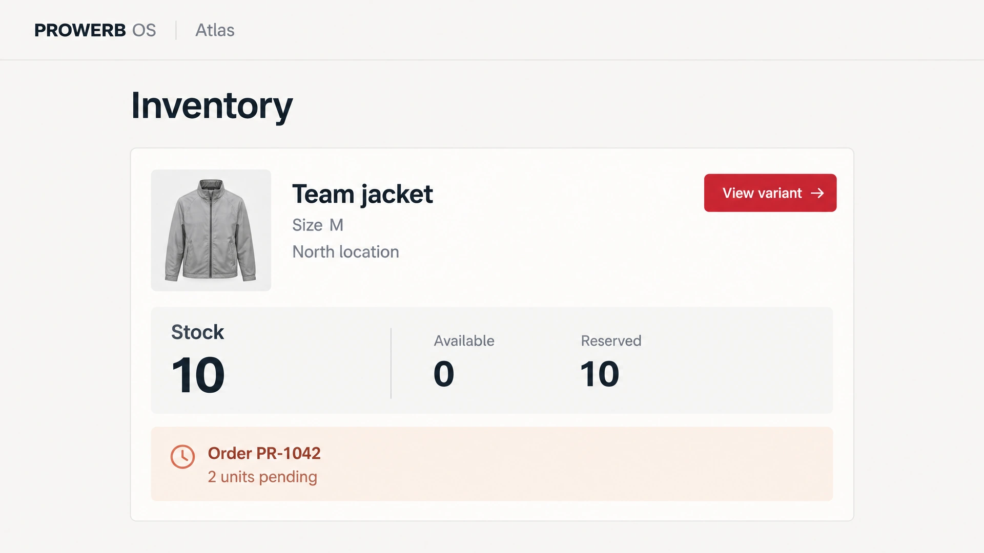 Review inventory by variant